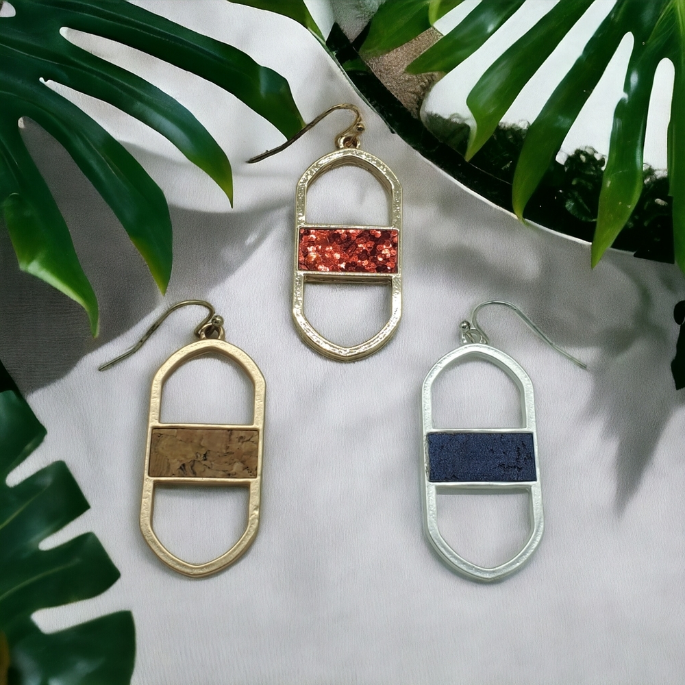 02853 Inlay Pendant Earrings